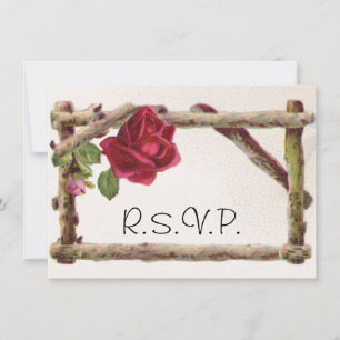 Rosa de Cartões RSVP Antiquados Russos