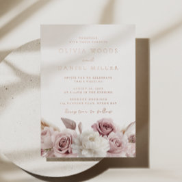 Rosa de Casamento com Rosa de Blush Elegante Doura