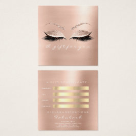 Rosa de Certificado de Presente Lashes de Lashes d