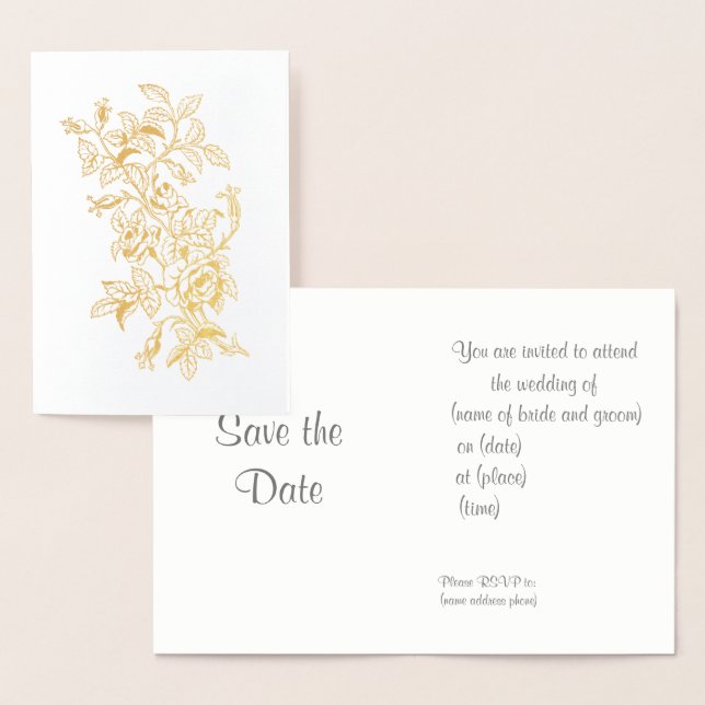 Rosa de Convite de Casamento em Arte de Linha Vint (Exibição)