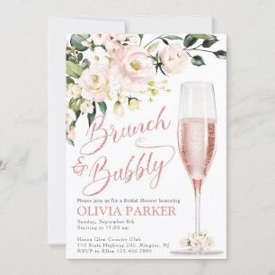 Rosa de Convite para Chá de Brunch e Borracha