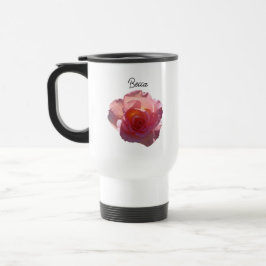 Rosa de de chá rosa radiante Caneca de viagem pers