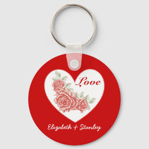Rosa de de Vintage e chaveiro de Amor do Namorados