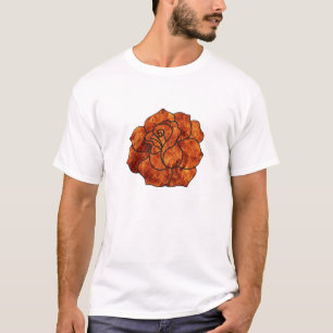 Rosa de Fogo Laranja T-Shirt