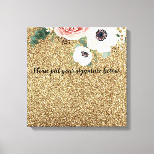 rosa de Jardim Geométrico com Canvas de de de 20"x