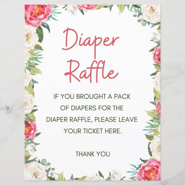 Rosa de Jogo do chá de fraldas e Florestas de Marf (Frente)