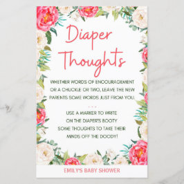 Rosa de Jogo do chá de fraldas e Florestas de Marf