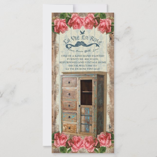 Rosa de La Vie En - Vintage ~ Rack-/Postcard (Frente)