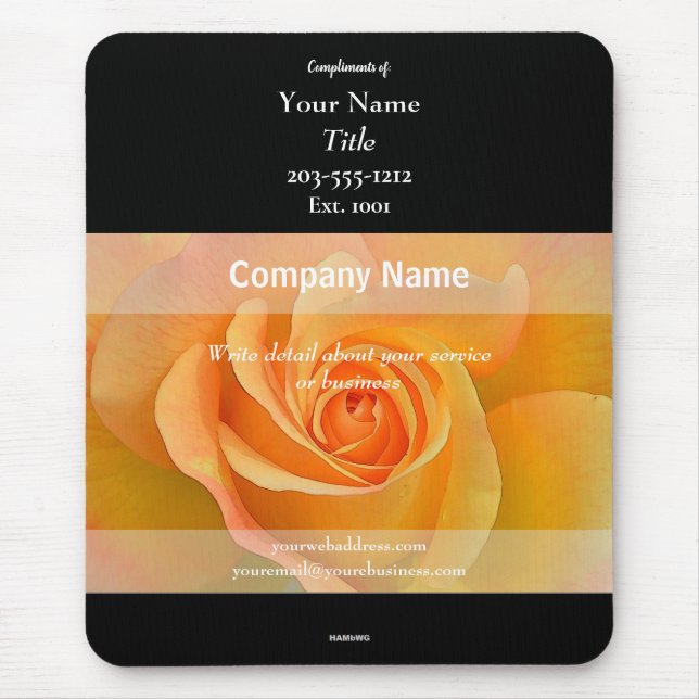 Rosa de Mousepad de promocional - HAMbyWG (Frente)