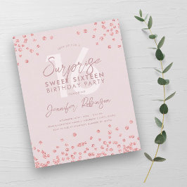Rosa de Orçamento Blush Confetti Surprise Sweet 16
