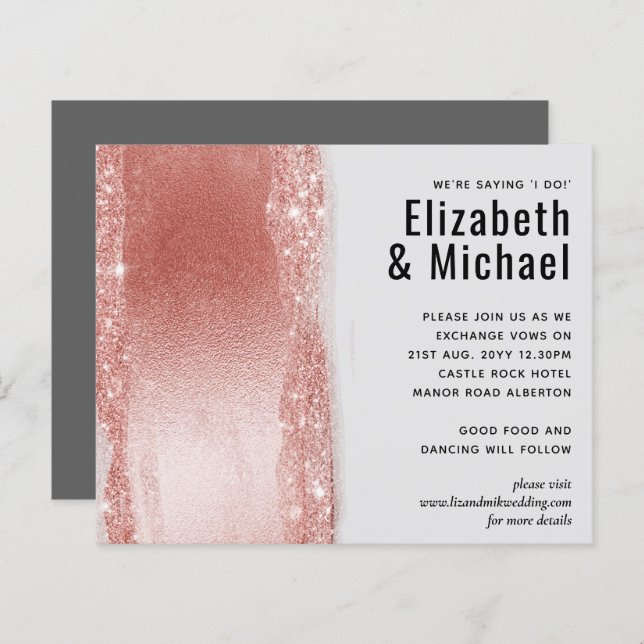 Rosa de orçamento - Casamento com Folha de Olho (Frente/Verso)