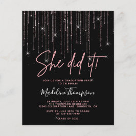 Rosa de Orçamento Dourada Ela fez um Convite para 