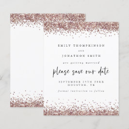 Rosa de Orçamento Dourada Glitter Casamento Branco