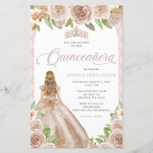 Rosa de Orçamento Dourada Princesa Tiara Quinceañe