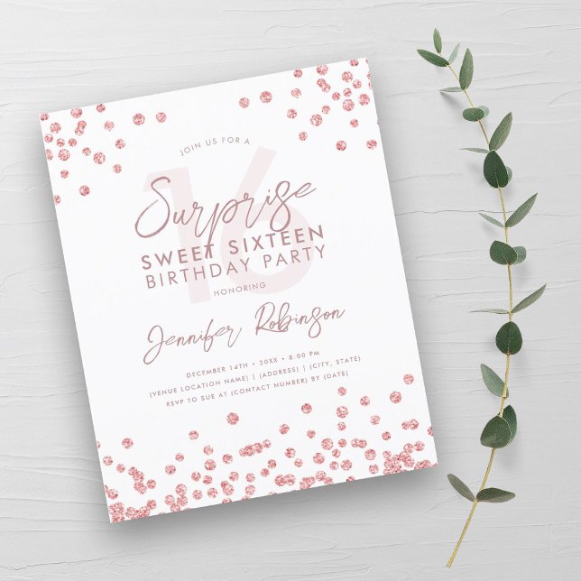 Rosa de Orçamento Dourado Confetti Surpresa Sweet  (Criador carregado)