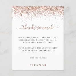 Rosa de orçamento Dourado Glitter Foto Doces 16 Ob