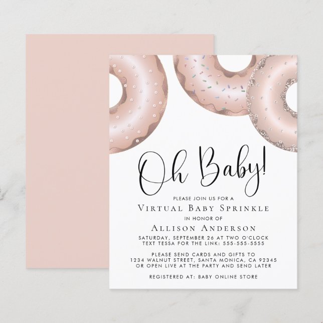 Rosa de Orçamento Dourado Rosquinha Virtual Baby S (Frente/Verso)