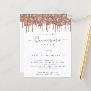 Rosa de Orçamento Glitter Drives Quinceañera Convi