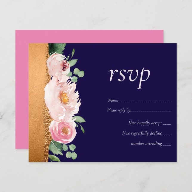 Rosa de Orçamento LeahG Casamento Girly (Frente/Verso)