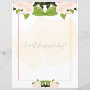 Rosa de pêssego Papel de carta floral