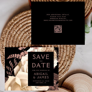 Rosa de Roxo de Orçamento Dourado Código QR Data d