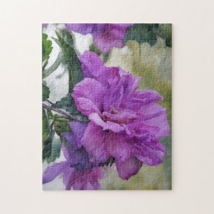 Rosa de Sharon Floral Flower Art Quebra-cabeça