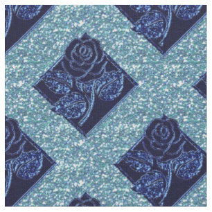 Rosa Diamantes-07 Dois Tecidos Azul-Zazzle Toned
