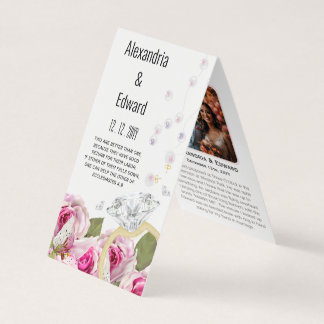 Rosa Diamond Ring Noivado Foto de Casamento