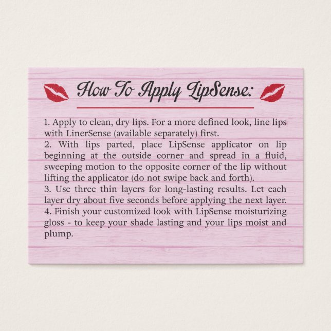 Rosa - Dicas e truques - Como aplicar - LipSense (Frente)