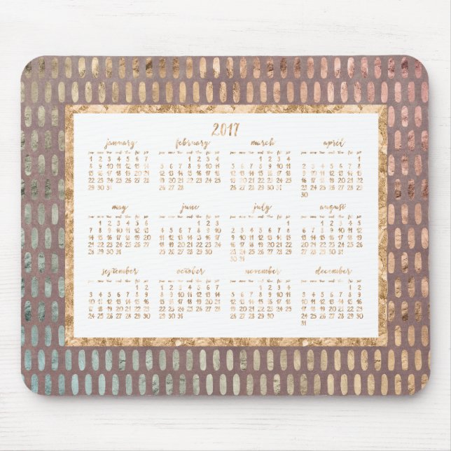 Rosa do Calendário para o ouro do Mouse pads para  (Frente)