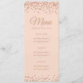 Rosa do Menu Casamento - Lâmpada com Glitter Confe