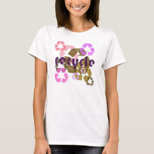 Rosa do reciclar & camisa das mulheres afligidas