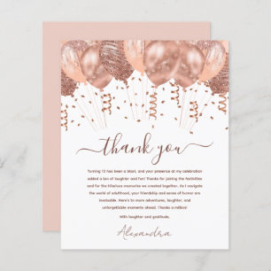 Rosa Dourada Balões cor-de-rosa Festa de aniversár