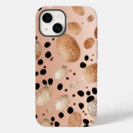 Rosa Dourada Cheetah Glitter iPhone Mate Tough Cas