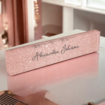 Rosa Dourada Glitter Sparkle Girly Modern