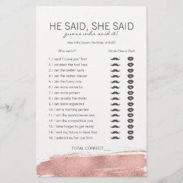 Rosa Dourado BrushAVE Bridal Ele Disse Que Ela Dis