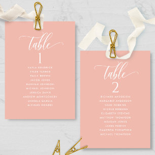 Rosa Dourado, Cartões de Plano de Assentos com Nom