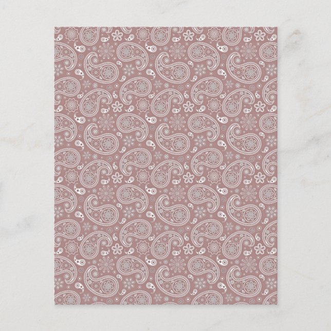 Rosa dourado e paisley branco (Frente)