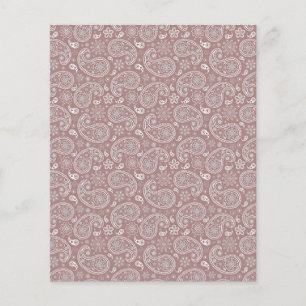 Rosa dourado e paisley branco