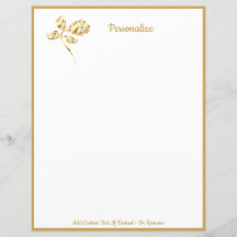 Rosa Dourado Elegante Personalizado