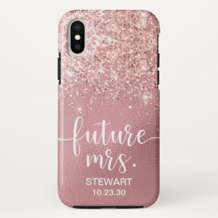 Rosa Dourado Futuro Sra. Glitter Case-Mate capas d