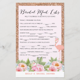 Rosa Dourado jogo do Chá de panela Flamingo IMPRES