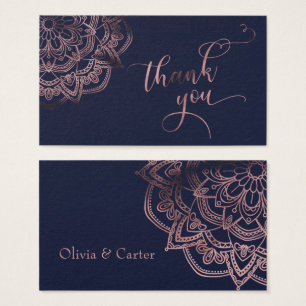 Rosa Dourado Mandala no Marinho Blue Obrigado Marc