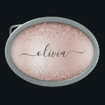 Rosa Dourado - Nome do Monograma do Metal com Lant<br><div class="desc">Rosa Dourado - Folha Cor-de-rosa esfarelada Metálica Faísca Glitter Brutado Monograma Nome Belt Buckle. Isso faz a formatura perfeita, doce 16 16, 18, 21rua, 40, 50, 60, 70, 80, 90, 100 anos, casamento, chá de panela, aniversário, chá de fraldas ou presente de festa de solteira para alguém que ama luxo...</div>