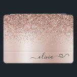 Rosa Dourado - Nome do Monograma do Metal com Lant<br><div class="desc">Rosa Dourado - Folha cor-de-rosa esmaecida Folha metálica Brilhante Brilho Metálico Monograma Nome Laptop com assinatura monográfica coração cursivo. Isto faz o doce e perfeito aniversário de 16 anos, casamento, chá de panela, aniversário, chá de fraldas ou festa de solteira presente para alguém que ama luxo de luxo e estilos...</div>