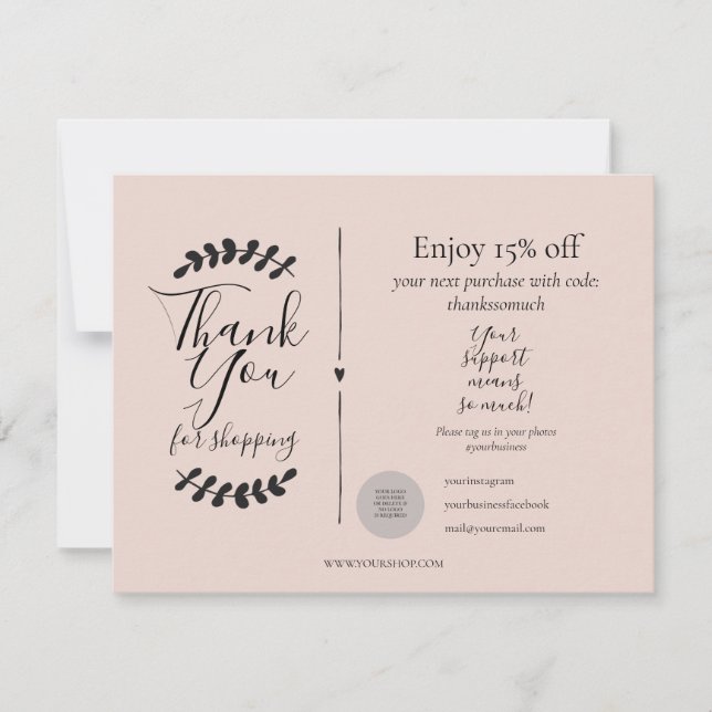 Rosa Dourado Obrigado Por Comprar A Placa De Desco (Frente)