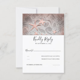 Rosa Dourado Starfish Beach Weding RSVP