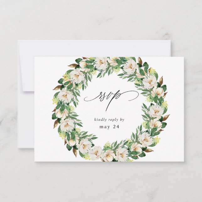 Rosa e Amarelo Floral com RSVP de Refeição 2 (Frente)