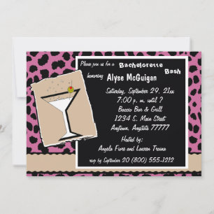 Rosa E Convite de festas-Leopardo De Chocolate De