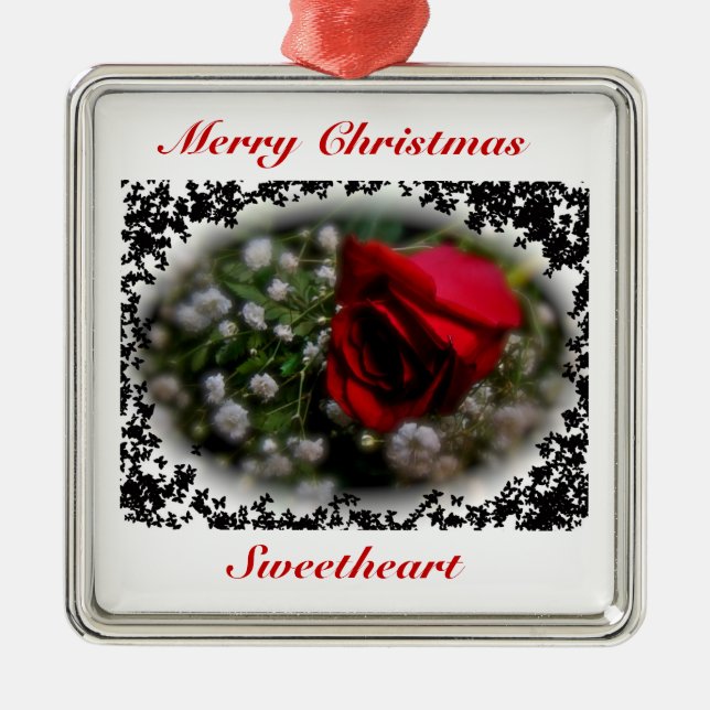 Rosa e Enfeites de natal de Doce (Frente)